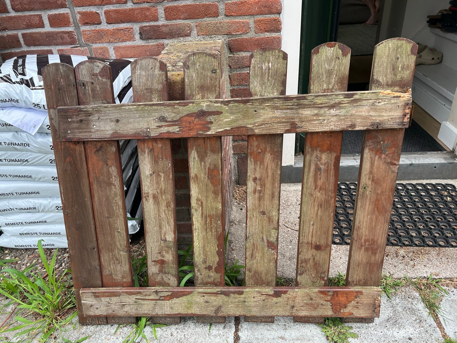 Houten tuinhekje/ poort - Gebruikt, Ophalen, Met poort, Gebruikt, Tuinhek