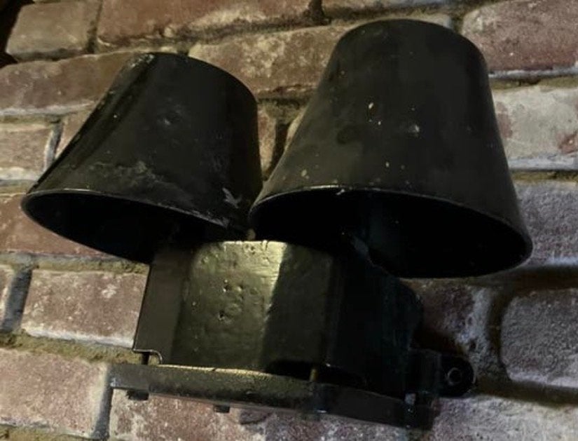 Vintage Zwarte Industriële bel, Ophalen