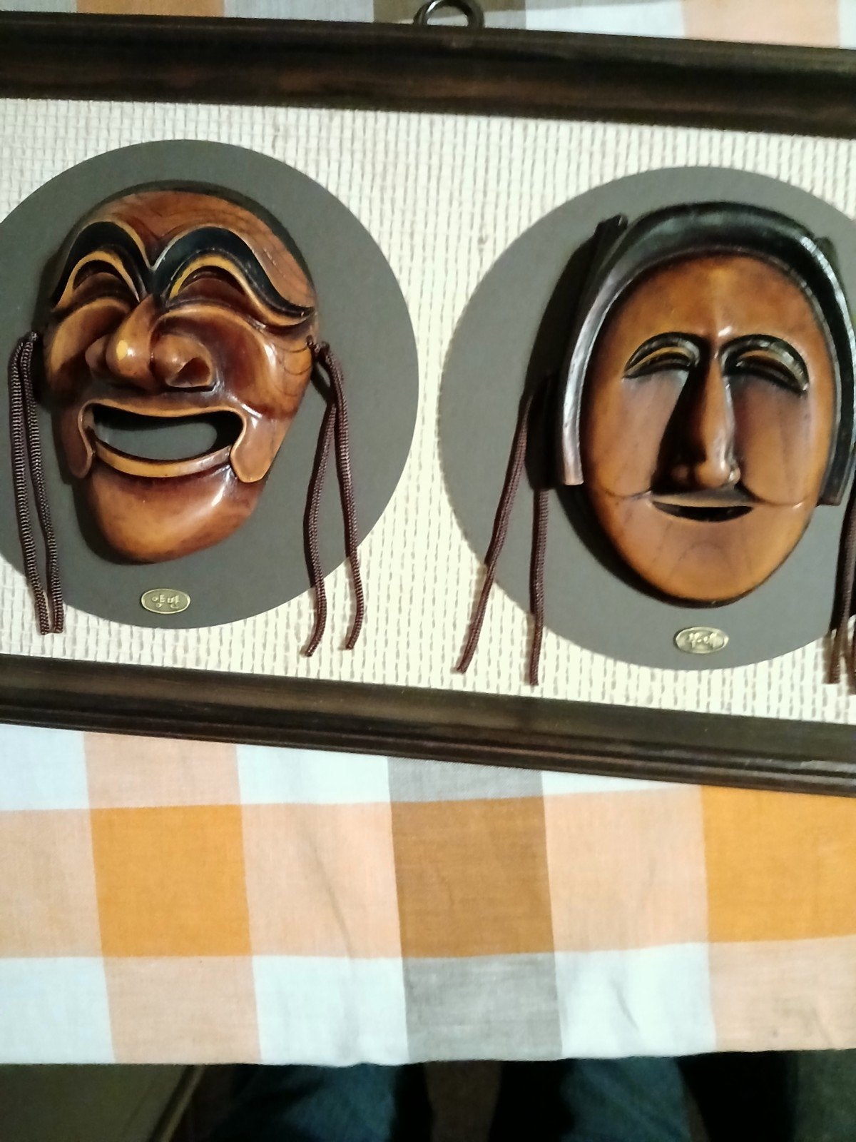 Korea maskers, 22 cm, Nieuw, Ophalen of Verzenden, Wandbord of Wandpaneel