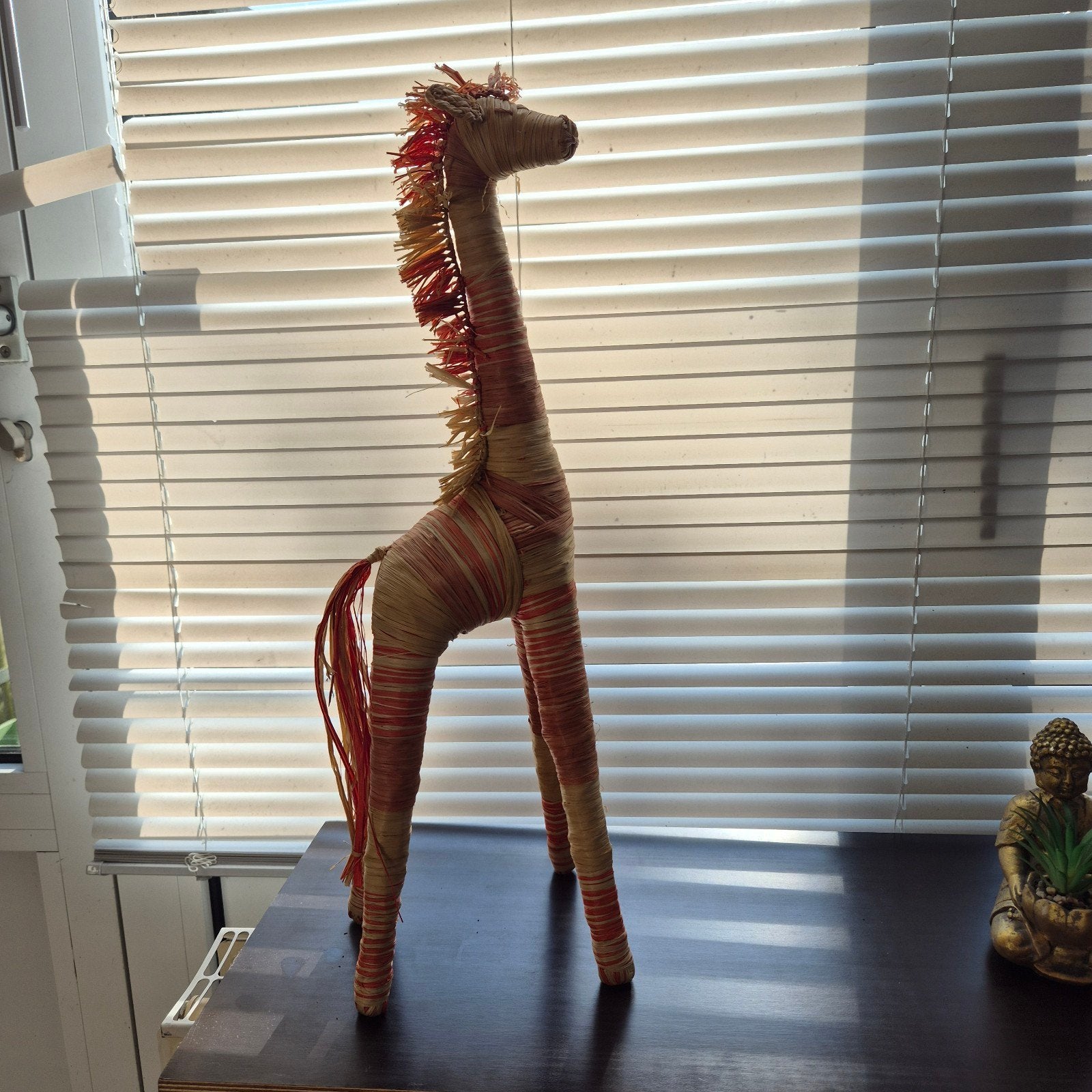 Decoratieve Giraffe van Natuurlijk Materiaal, Meerkleurig, Ophalen of Verzenden, Natuurlijk materiaal, Oosters
