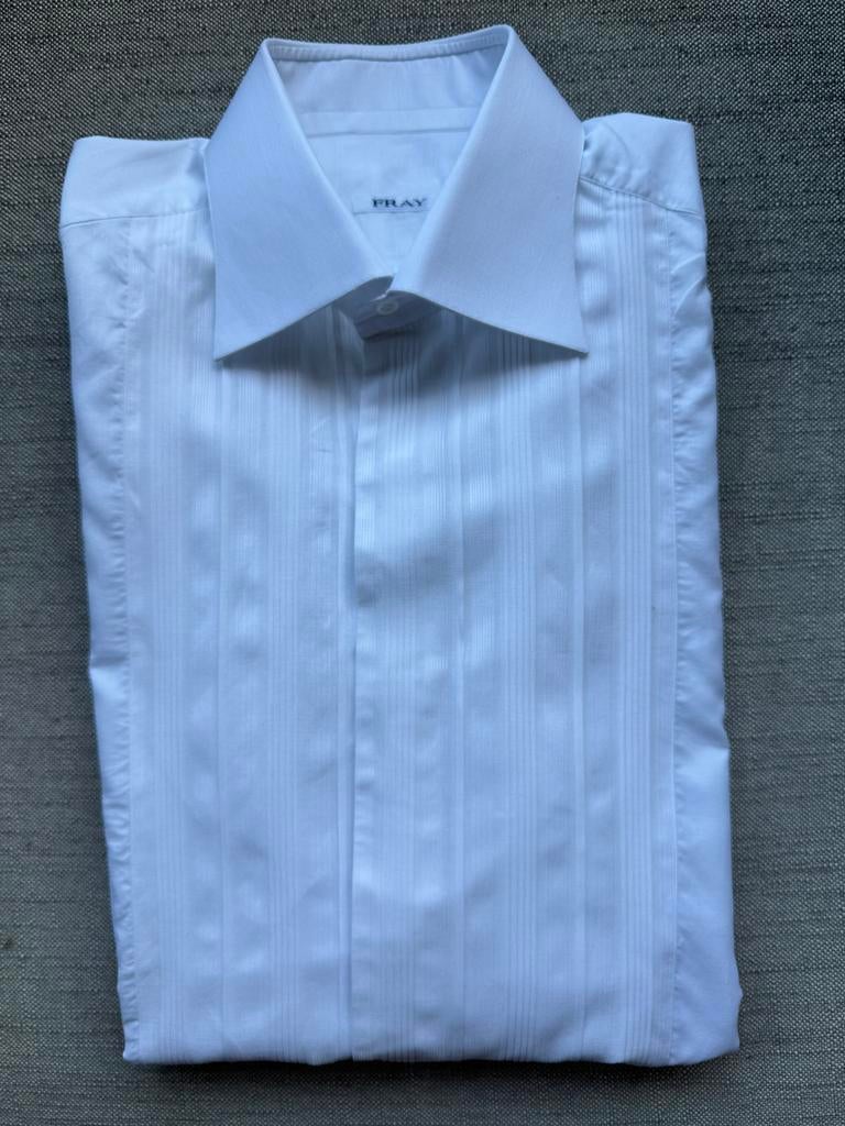 FRAY smokingshirt mt 39 - nieuwstaat - 79,- incl verzenden, Kleding | Heren, Overhemden, Zo goed als nieuw, Halswijdte 39/40 (M)