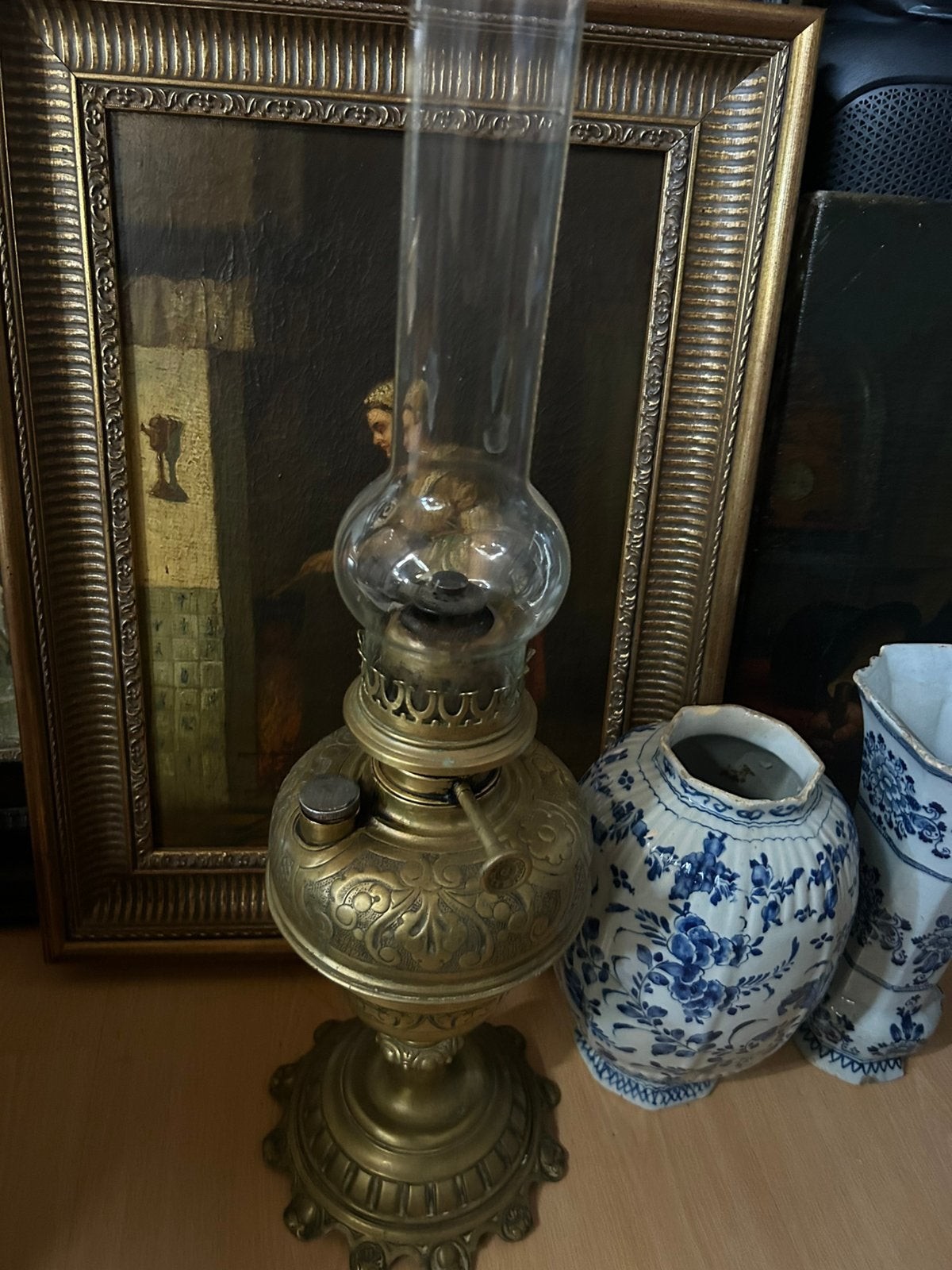 Olielamp uit 1860, Antiek en Kunst, Ophalen of Verzenden