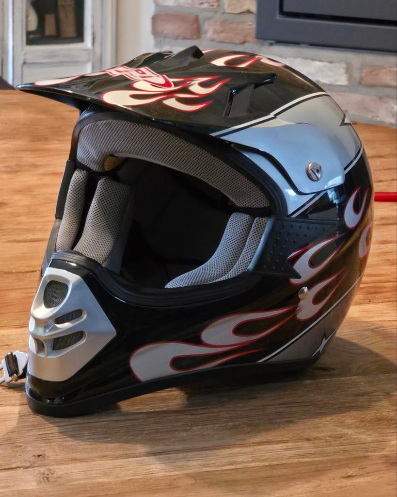 Zwarte ZPF Cross helm maat S, Overige merken, Offroadhelm, Ophalen of Verzenden, S