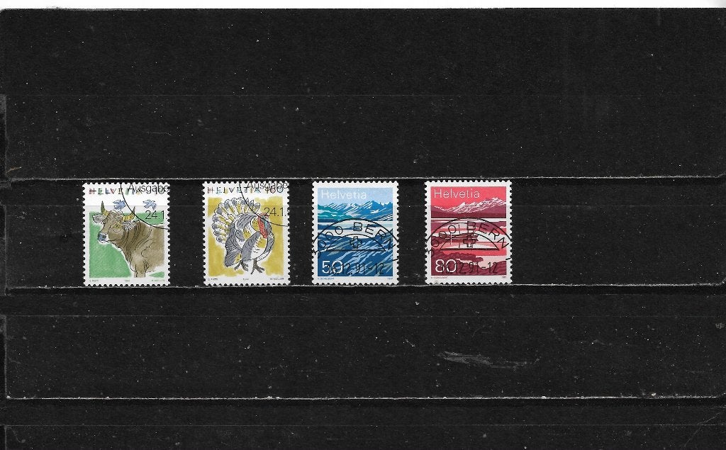 Koopje  Zwitserland  michel nr  1459 t/m 1462  Gestempeld, Verzenden, Gestempeld