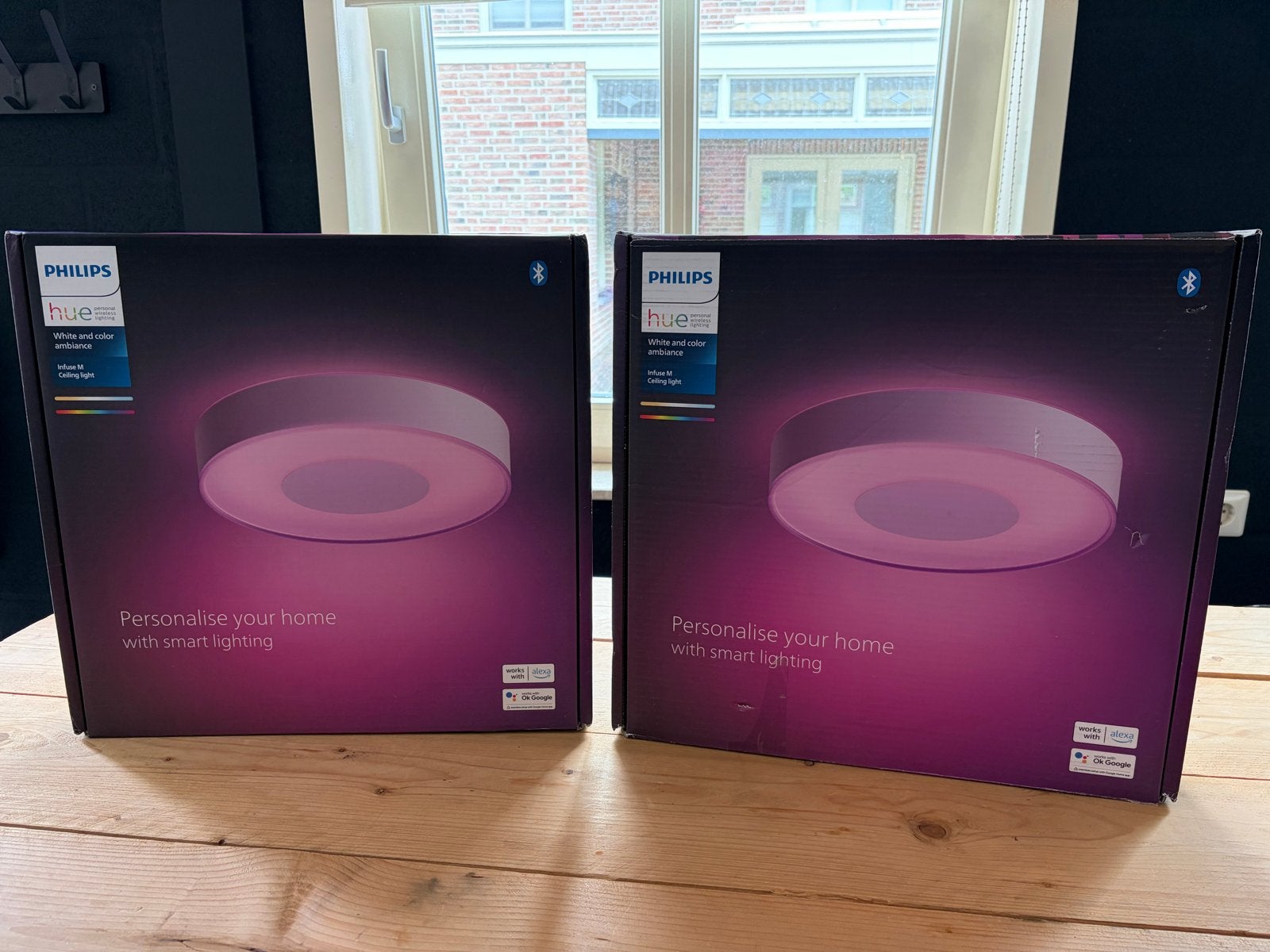 1 Philips Hue Infuse M White and Colour plafondlamp, Wit, Verzenden, Dimbaar, Philips Hue