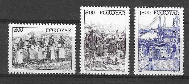 Denemarken (Faeröer) Michel 285-287 postfris, Ophalen of Verzenden, Denemarken, Postfris