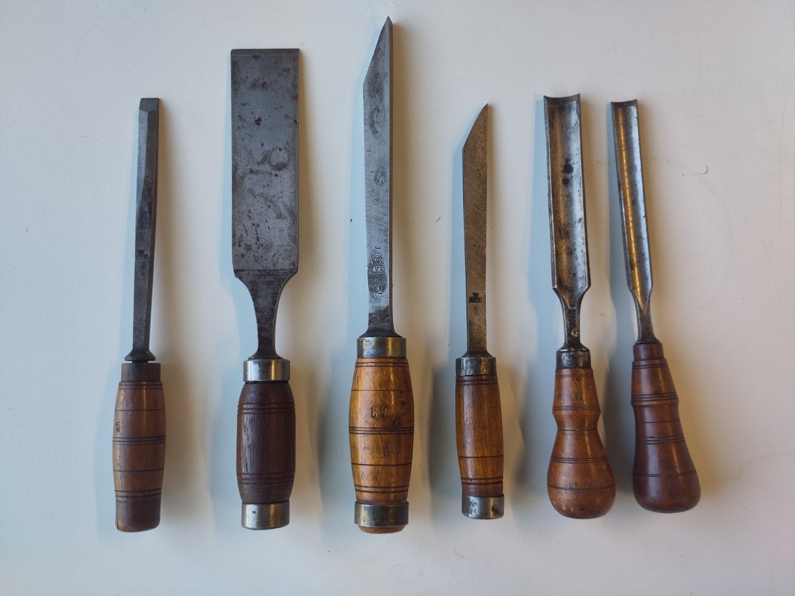 Antiek gereedschap beitels SvE beitel S van Embden guts, Ophalen of Verzenden