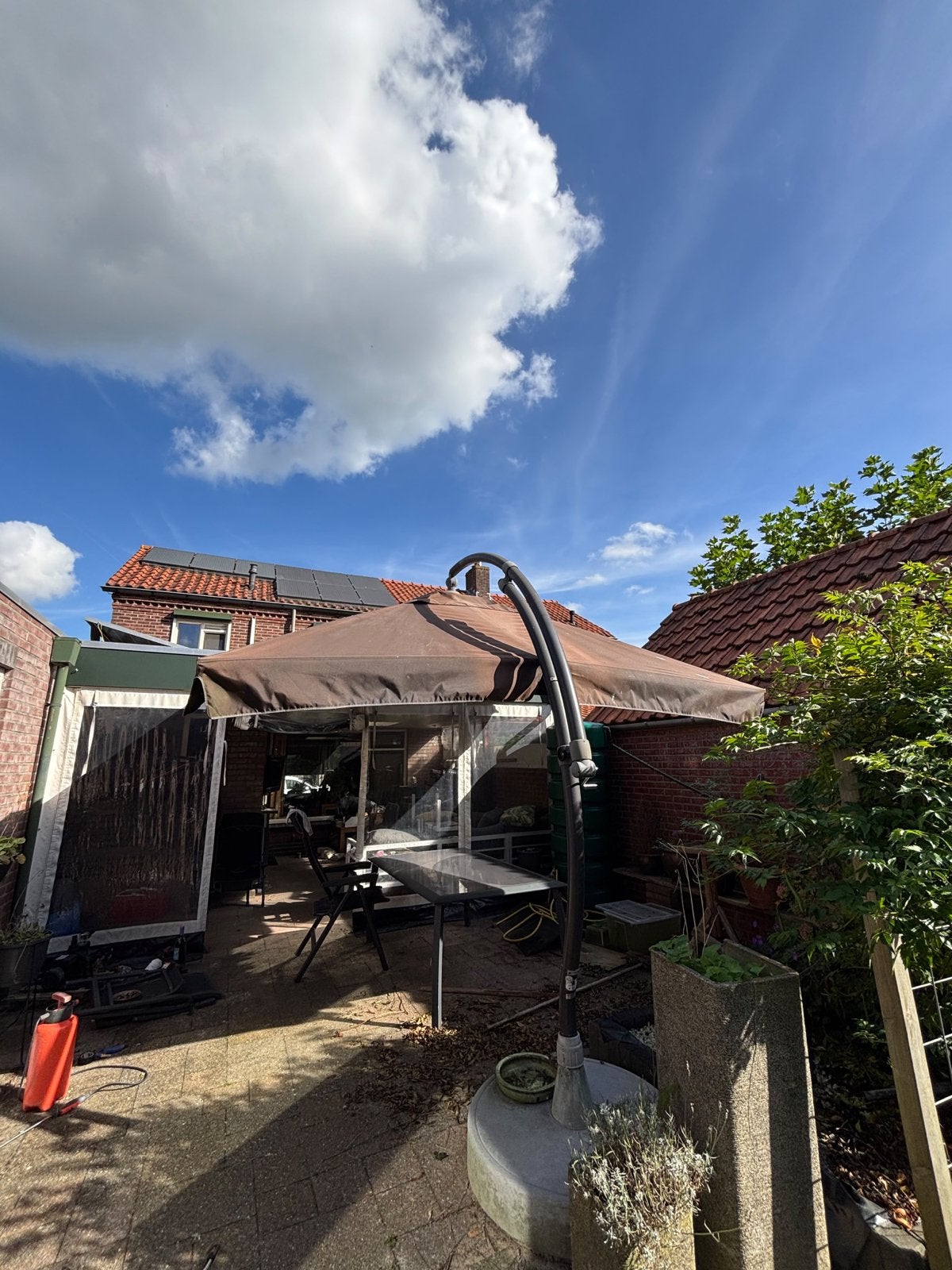Sungarden Easy Sun Zweefparasol 3x3 meter, Ophalen, Gebruikt, 3 tot 4 meter, Zweefparasol