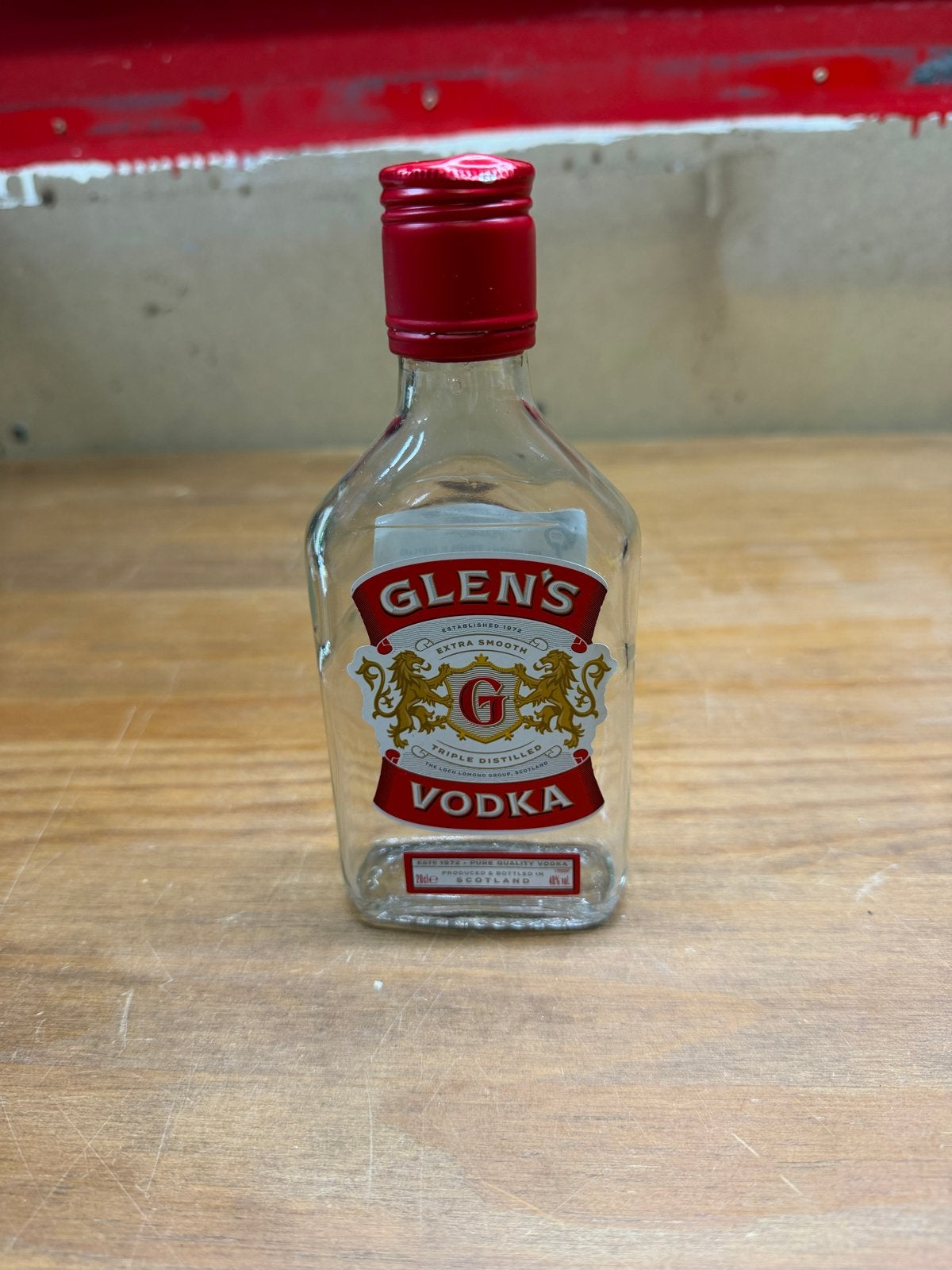 Lege Glen's Vodka fles - 100ml, Ophalen of Verzenden, Gebruikt, Verpakking