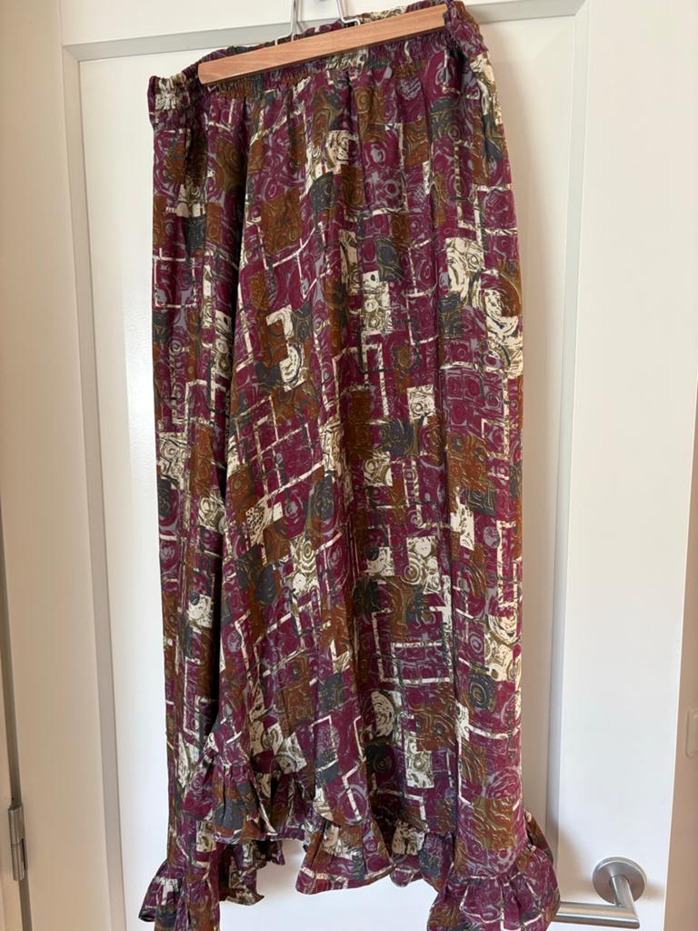 Sissel Edelbo Upcycled Indiase Sari Rok S/M, Paars, Ophalen of Verzenden, Maat 36 (S), Gedragen