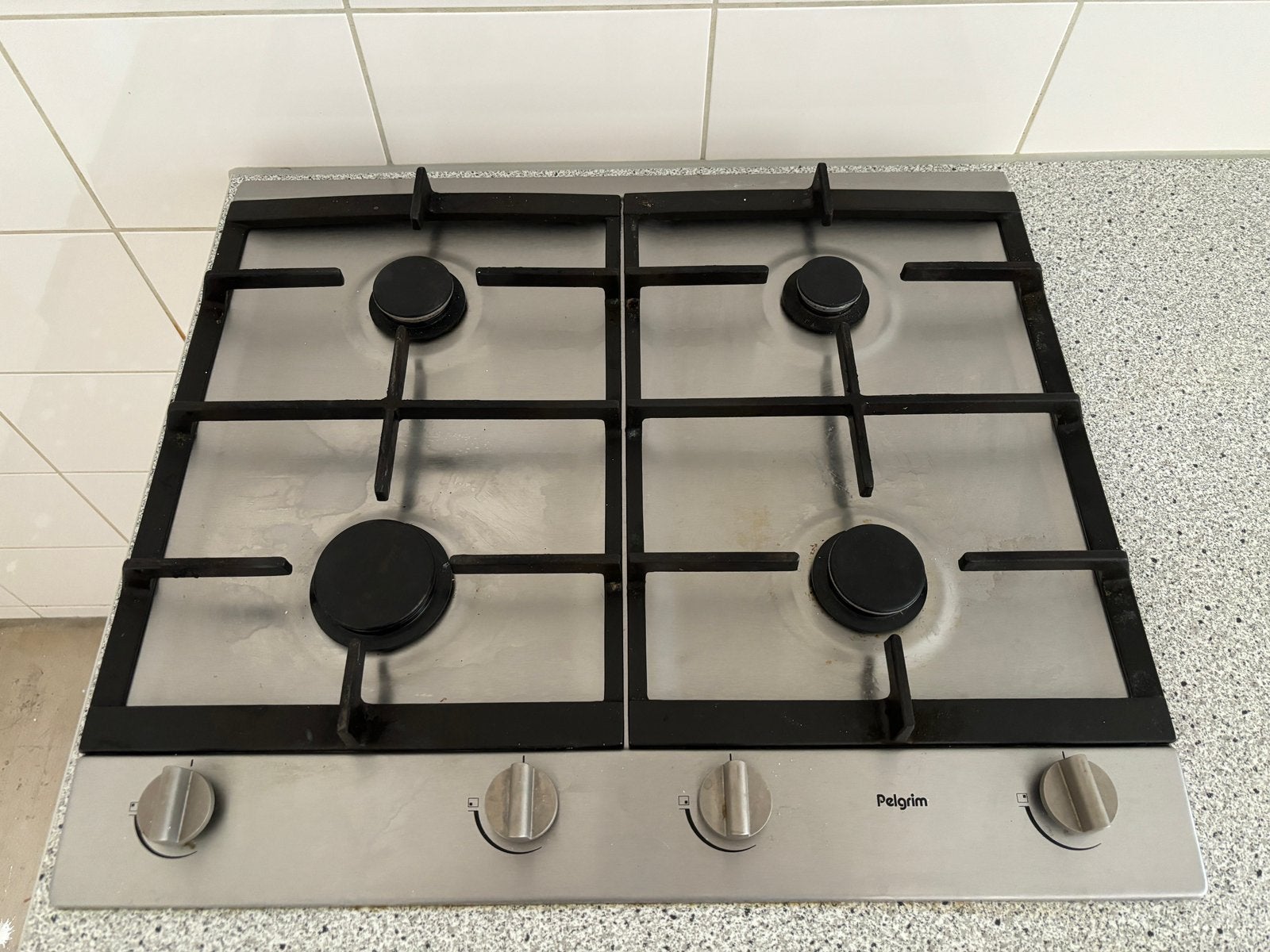 Pelgrim Gaskookplaat inbouw RVS GK964RVSA, Zo goed als nieuw, Inbouw, Gas, 4 kookzones
