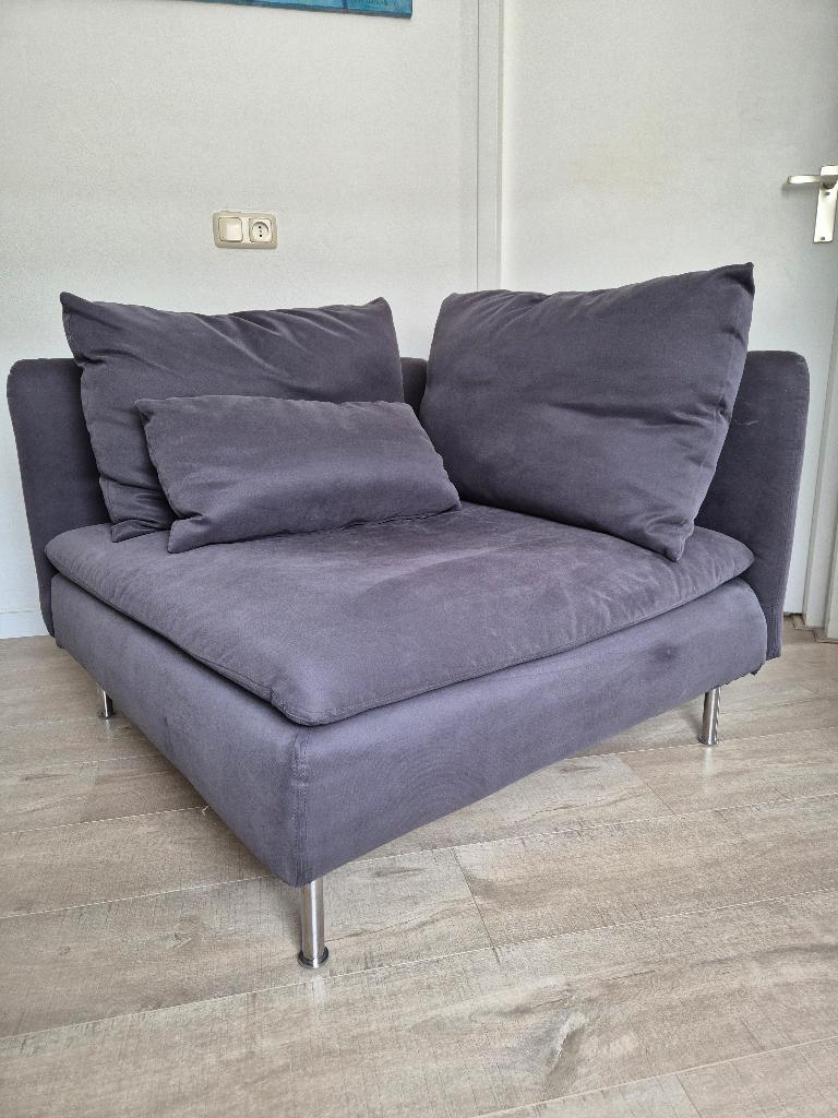 Ikea fauteuil donker grijs, Ophalen, 100 tot 125 cm, Zo goed als nieuw, 100 tot 125 cm