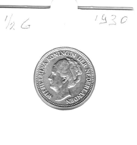 1/2 Gulden 1930, Postzegels en Munten, Munten | Nederland, ½ gulden, Zilver, Ophalen of Verzenden, Koningin Wilhelmina