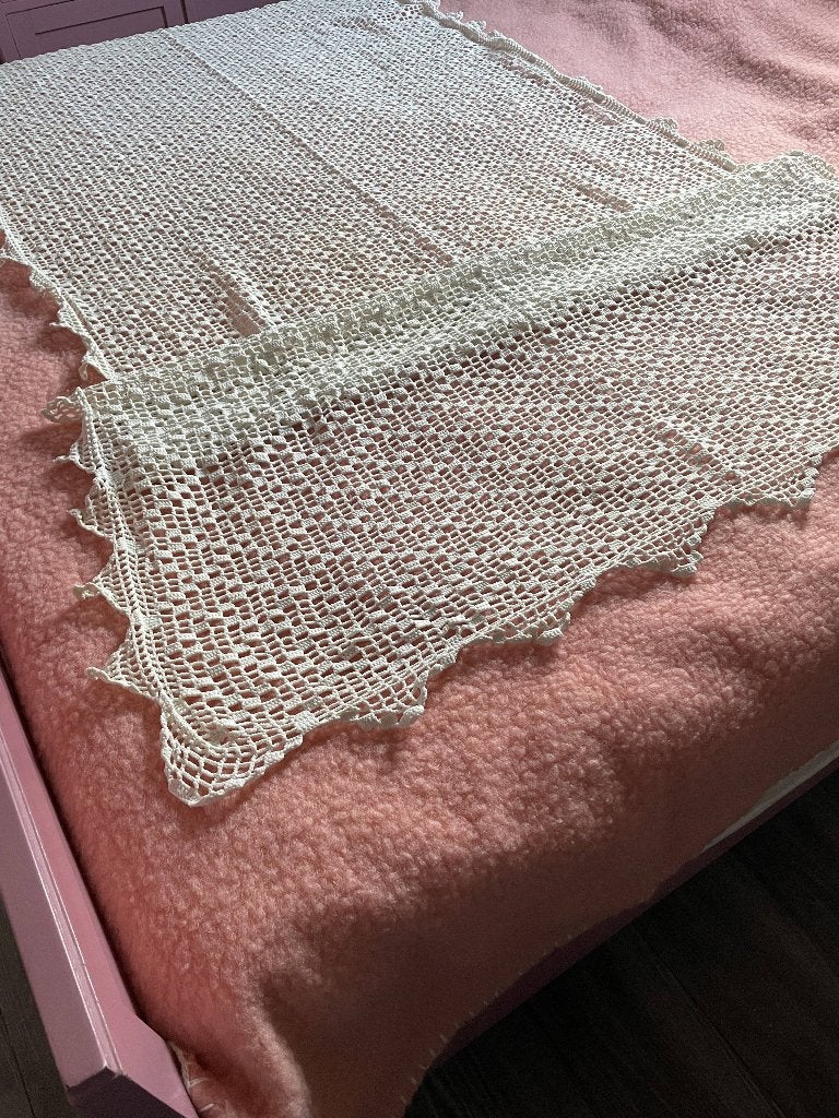 2x gehaakte sprei voor 1 persoons bed vintage handgemaakt, Ophalen of Verzenden