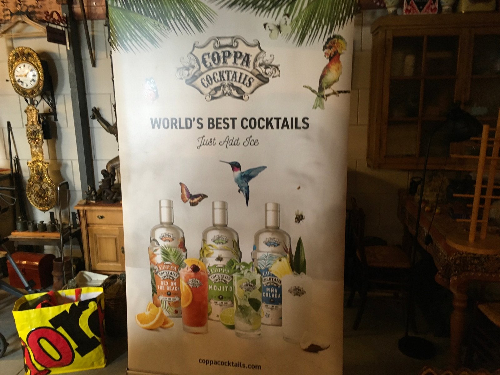 XL roll-up banner Coppa Cocktails & cassette. Reclamebord, Ophalen of Verzenden, Coppa, P, P