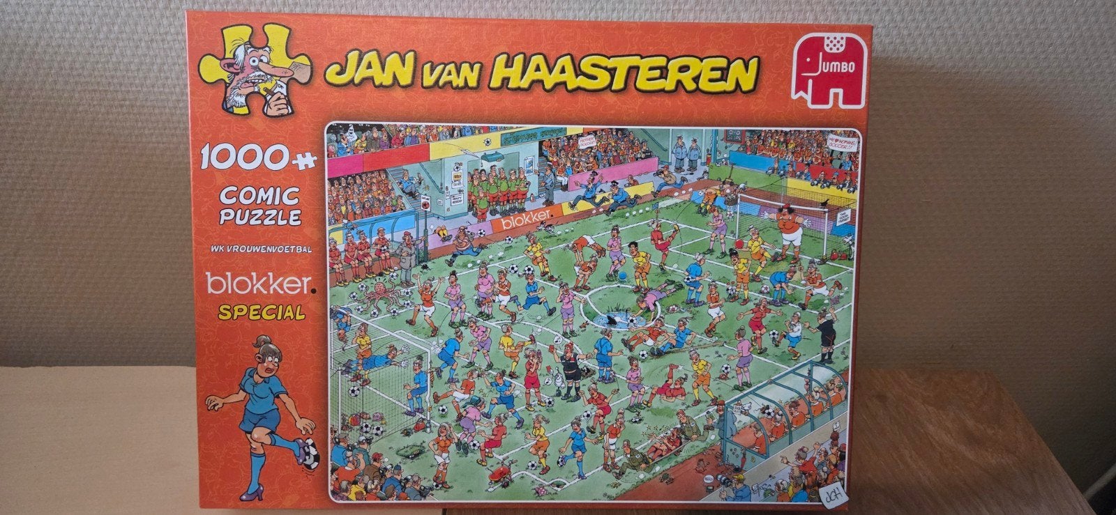 Jan van Haasteren Blokker Special Vrouwenvoetbal, Ophalen of Verzenden, 500 t/m 1500 stukjes, Zo goed als nieuw, Legpuzzel