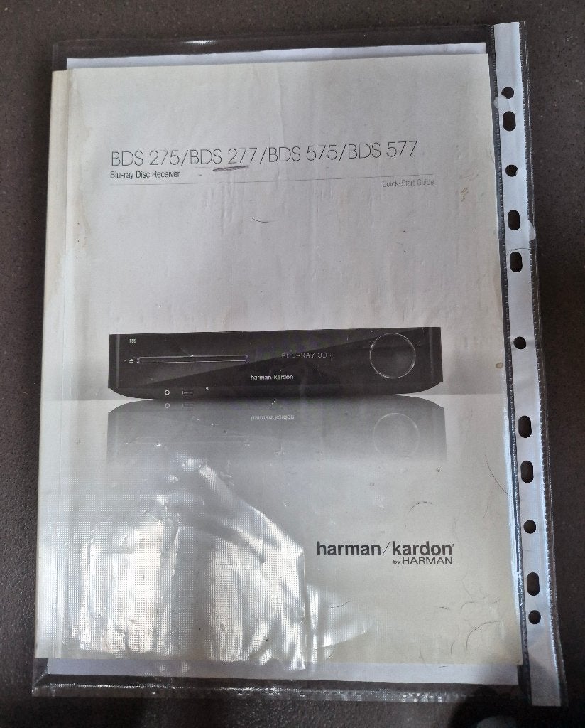 Harman/kardon BDS 277, Blu-Ray disc receiver, Gebruikt, Subwoofer, AUX-ingang, Harman Kardon