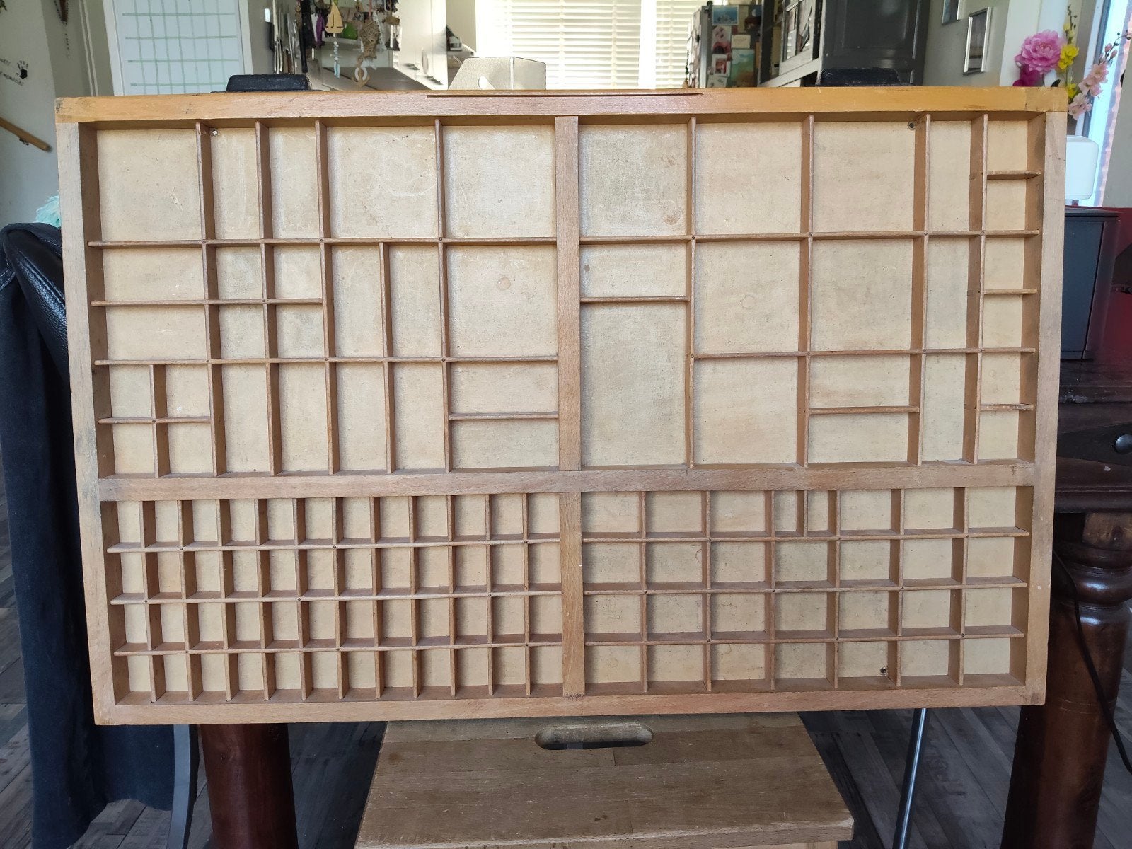 Vintage letterbak / zetlade - 83x55x4 cm, Ophalen