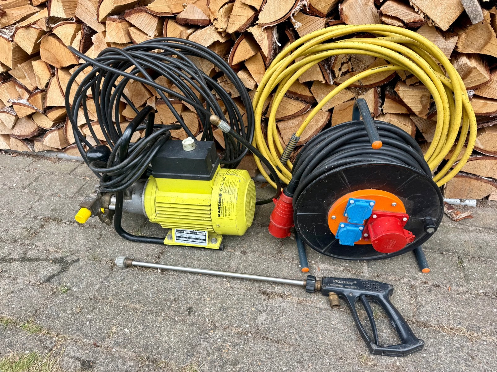 Kärcher HD 610 Hogedrukreiniger 380V Krachtstroom, Tuin en Terras, Hogedrukreinigers, Ophalen, Gebruikt, Elektrisch