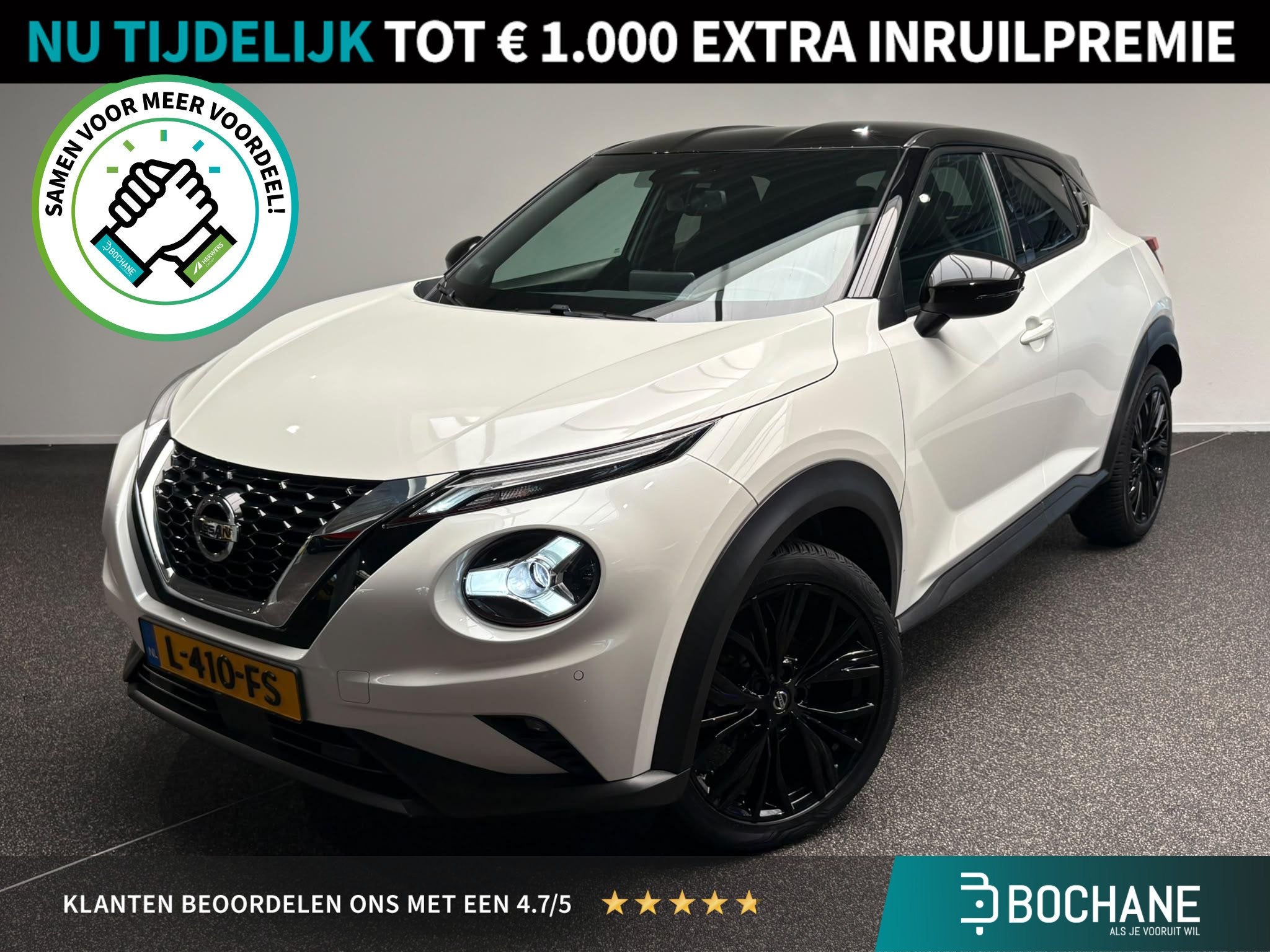 Nissan Juke 1.0 DIG-T Enigma | Navigatie | Camera | Stoelver, Auto's, Voorwielaandrijving, Stof, Met garantie (alle), Automatische klimaatregeling