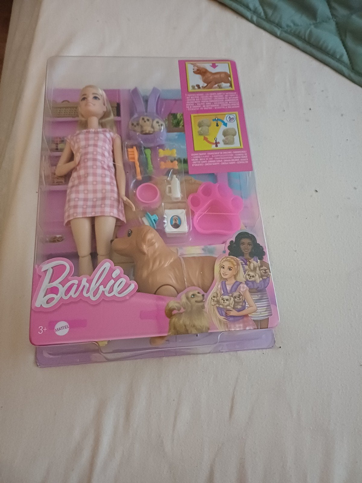 Nieuwe Barbie met hondjes en accessoires, Ophalen of Verzenden, Nieuw, Barbie