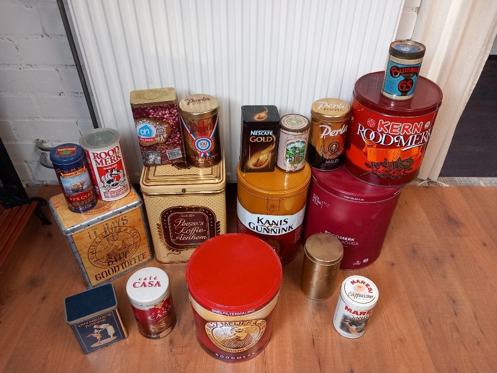 koffie blikken groot en klein, Ophalen of Verzenden, Gebruikt, Koffie