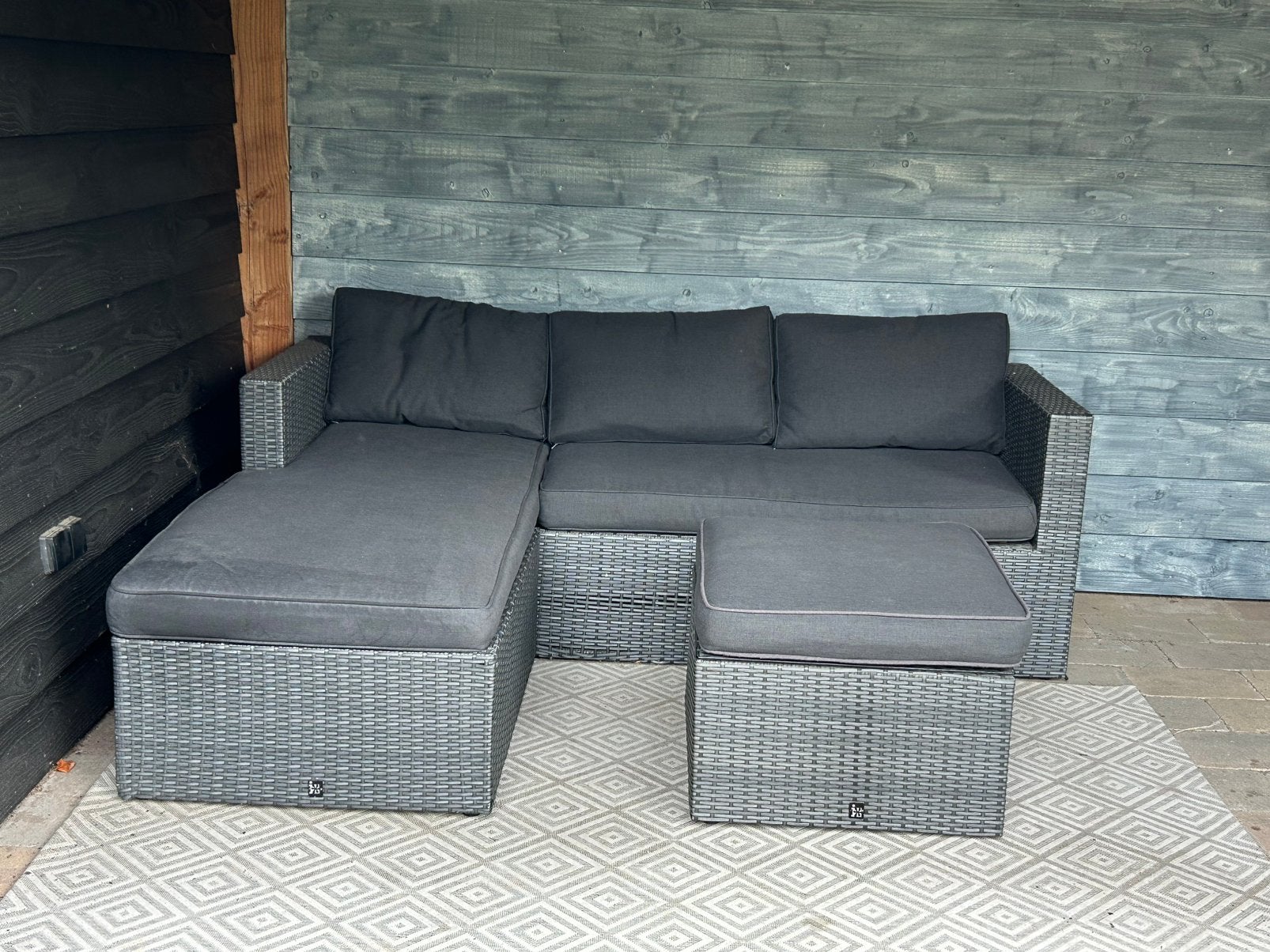 Loungeset Intratuin, Ophalen, Gebruikt, 3 zitplaatsen, Hocker