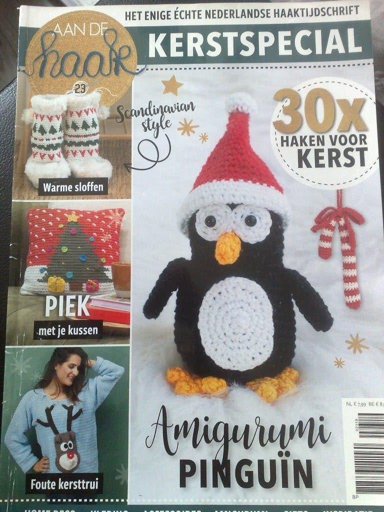 Haak tijdschrift = Aan de haak kerstspecial nr. 23, Hobby en Vrije tijd, Breien en Haken, Verzenden, Zo goed als nieuw, Haken