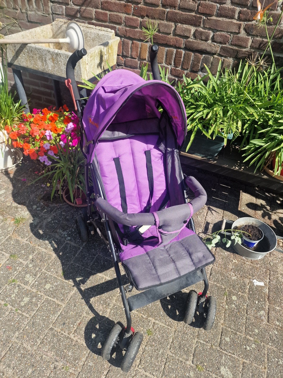 bannini buggy met zonneklep, Ophalen, Zo goed als nieuw, Overige merken, Verstelbare rugleuning
