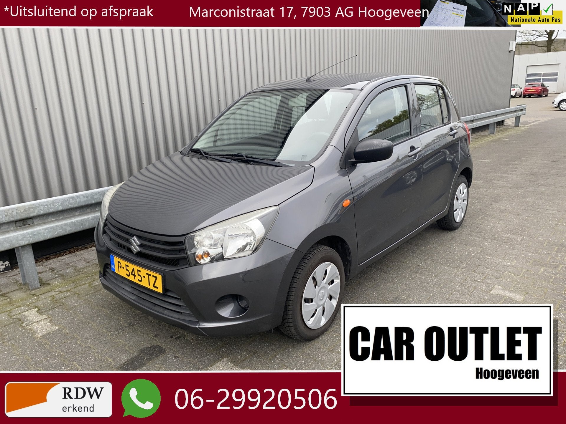 Suzuki Celerio 1.0 Comfort AUTOMAAT, 75Dkm, Airconditioning,, Auto's, Suzuki, Bedrijf, Te koop, Celerio, ABS, Airbags, Airconditioning