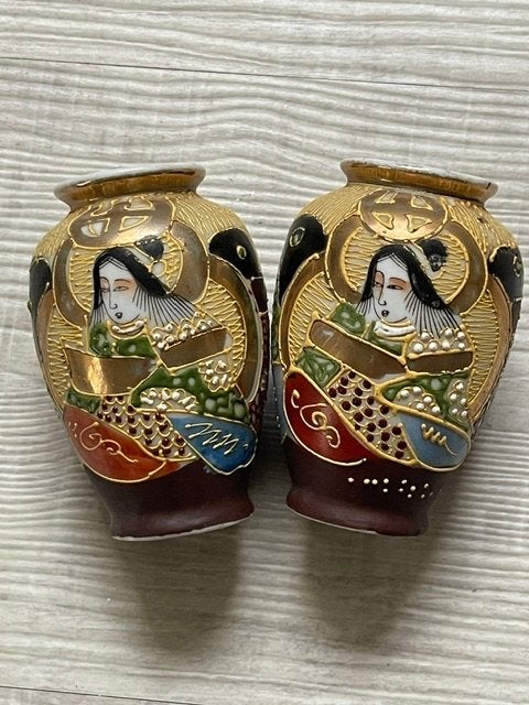 Antieke Japanse Satsuma Vazen - Set van 2, Antiek en Kunst, Ophalen