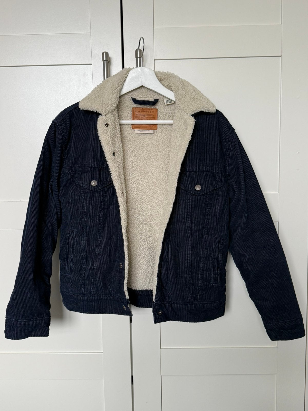 Levi's jas maat XS, Ophalen of Verzenden, Zo goed als nieuw, Maat 46 (S) of kleiner, Blauw