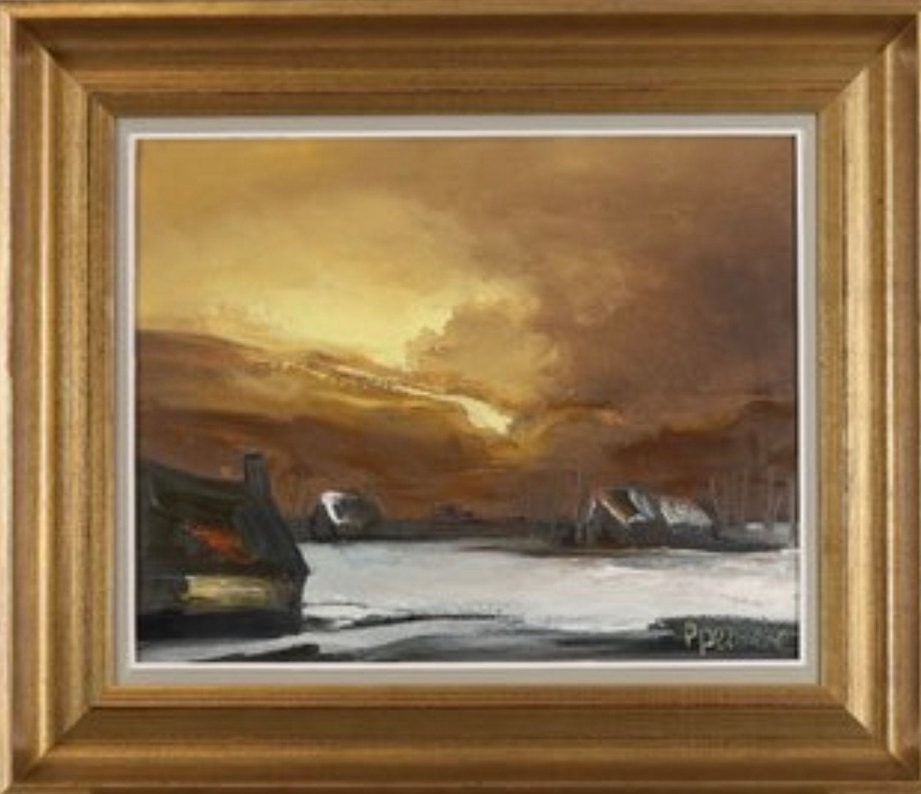 Paul Permeke (1918-1990) - Sfeervol Winterlandschap, Antiek en Kunst, Kunst | Schilderijen | Klassiek, Expressionistisch, Gesigneerd