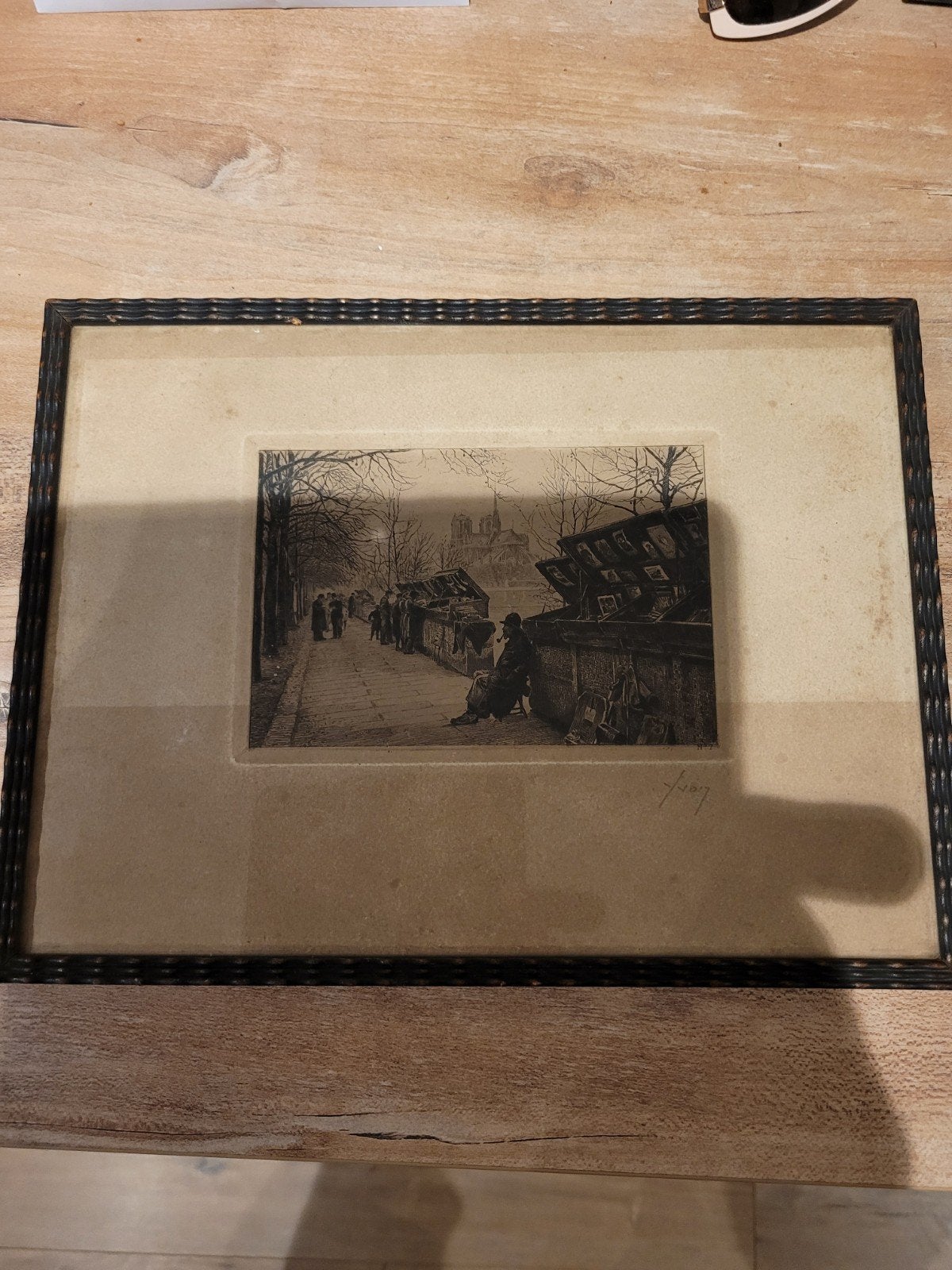 Hele mooie ets nr 7 van Antoine "Yvon" Manoy, Antiek en Kunst, Kunst | Etsen en Gravures, Ingelijst, Architectuur, 1900 - 1949
