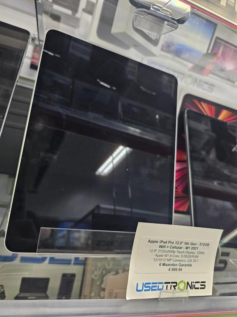 Apple iPad Pro 12.9" 5e Gen 512GB Wifi + Cellular M1 2021, Computers en Software, Apple iPads, Apple iPad, 12 inch, Ophalen of Verzenden