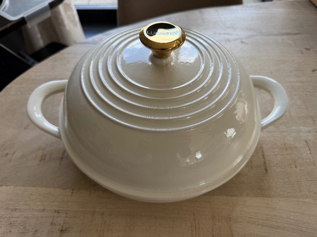 LUCAVITA Broodpan Gietijzer Emaille 26cm - 5 Liter, Huis en Inrichting, Keuken | Potten en Pannen, Nieuw, Ophalen of Verzenden