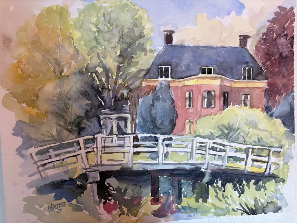 Aquarel Havezate bij IJhorst, Ophalen