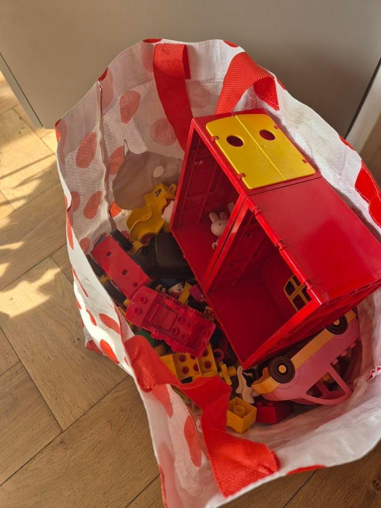 Shopper vol met Duplo, Kinderen en Baby's, Speelgoed | Duplo en Lego, Ophalen, Gebruikt, Losse stenen, Duplo
