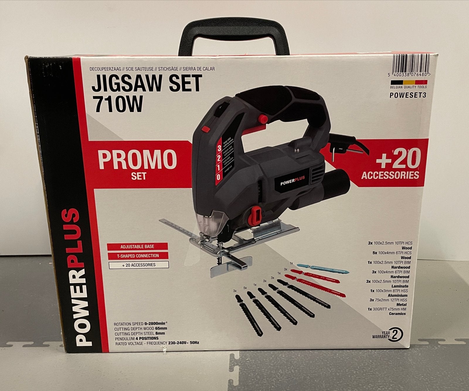 Nieuw Powerplus POWESET3 decoupeerzaagset (710W), Decoupeerzaag, Nieuw, Ophalen of Verzenden, 30 tot 70 mm