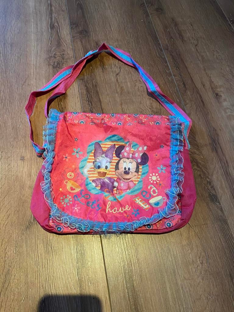 Leuke roze kindertas met Minnie Mouse en Katrien Duck, Sieraden, Tassen en Uiterlijk, Ophalen of Verzenden, Zo goed als nieuw