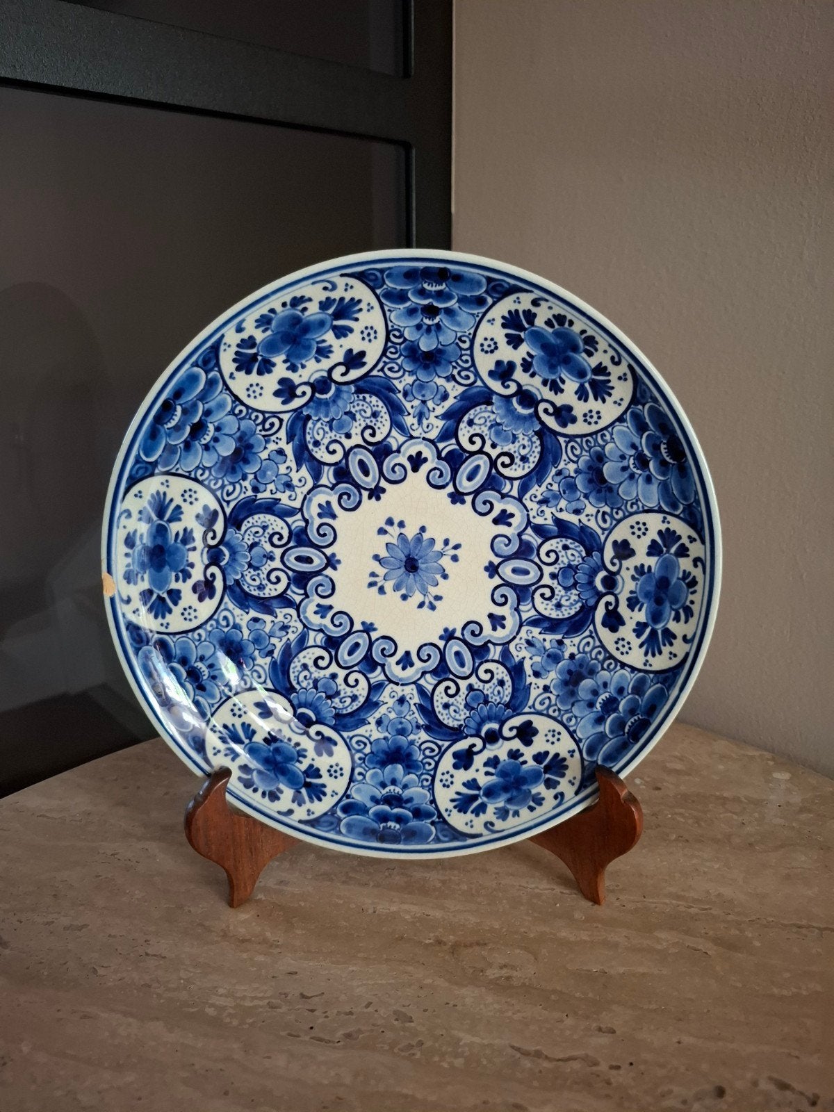 Delfts Blauw bord De Porceleyne Fles 1942, Schilperoort C., Antiek en Kunst, Ophalen of Verzenden