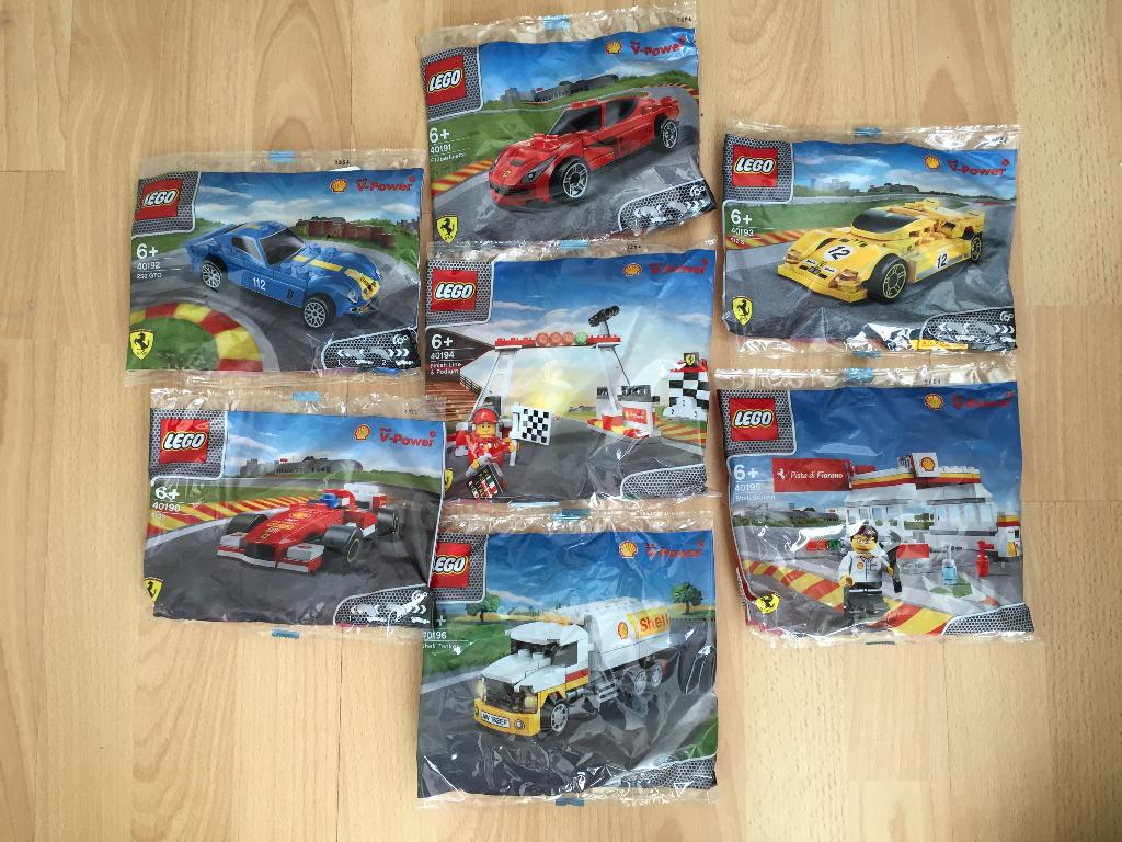 Lego 40190 t/m 40196 set Shell V-Power ongeopend, Overige thema's, Lego, Compleet, Nieuw