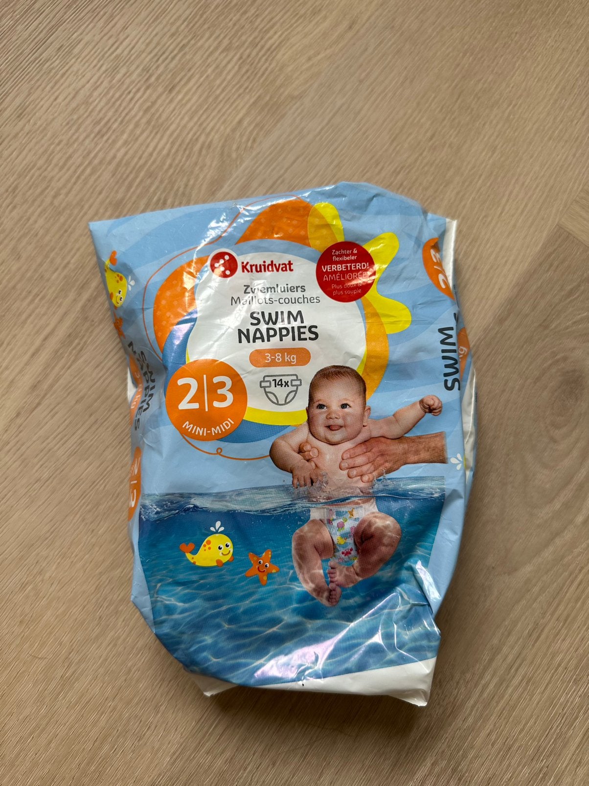 5x Kruidvat Zwemluiers maat 2/3 (3-8 kg), Kinderen en Baby's, Babykleding | Baby-zwemkleding, Jongetje of Meisje, Nieuw, Overige maten
