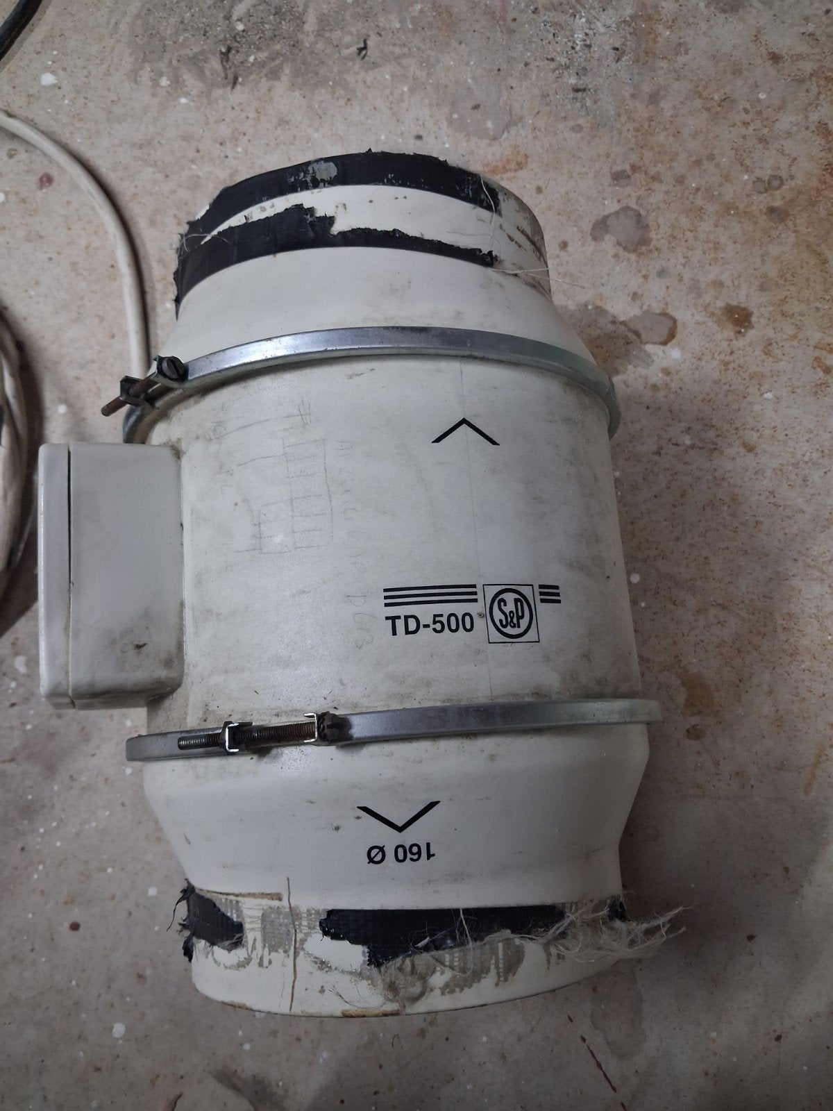 Buisventilator TD-500 160mm - Afzuiger, Doe-het-zelf en Verbouw, Ophalen, Gebruikt, Afzuiger