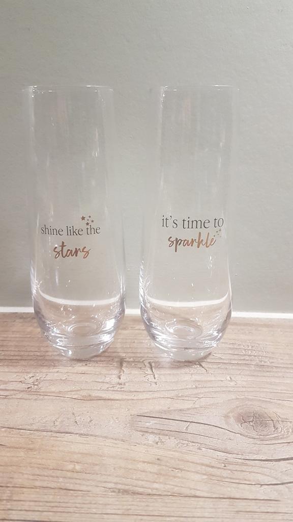 Gusto glazen met text, Ophalen of Verzenden, Zo goed als nieuw, Frisdrankglas