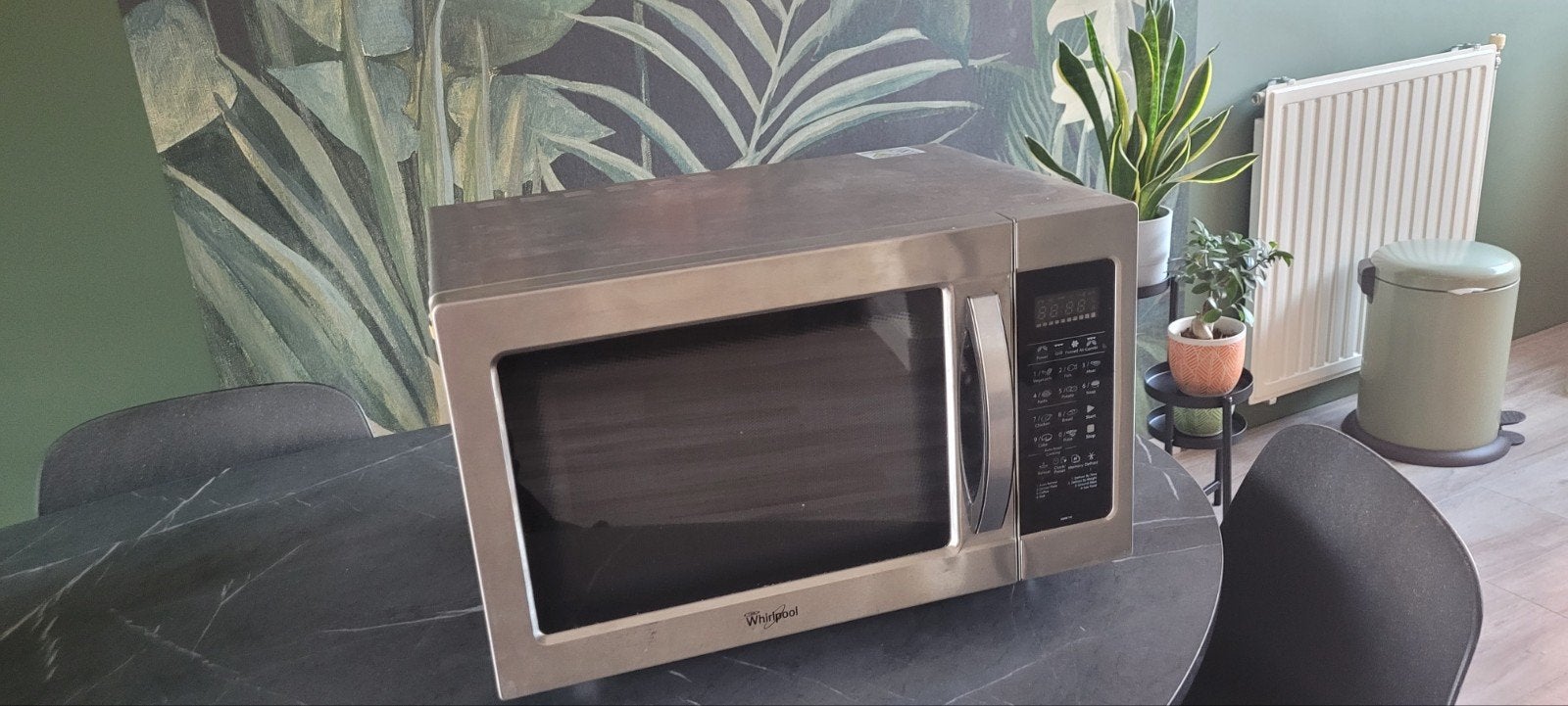 Whirlpool AMW 730 IX Inbouw Combimagnetron RVS, Ophalen, Combimagnetron, Gebruikt, Crisp