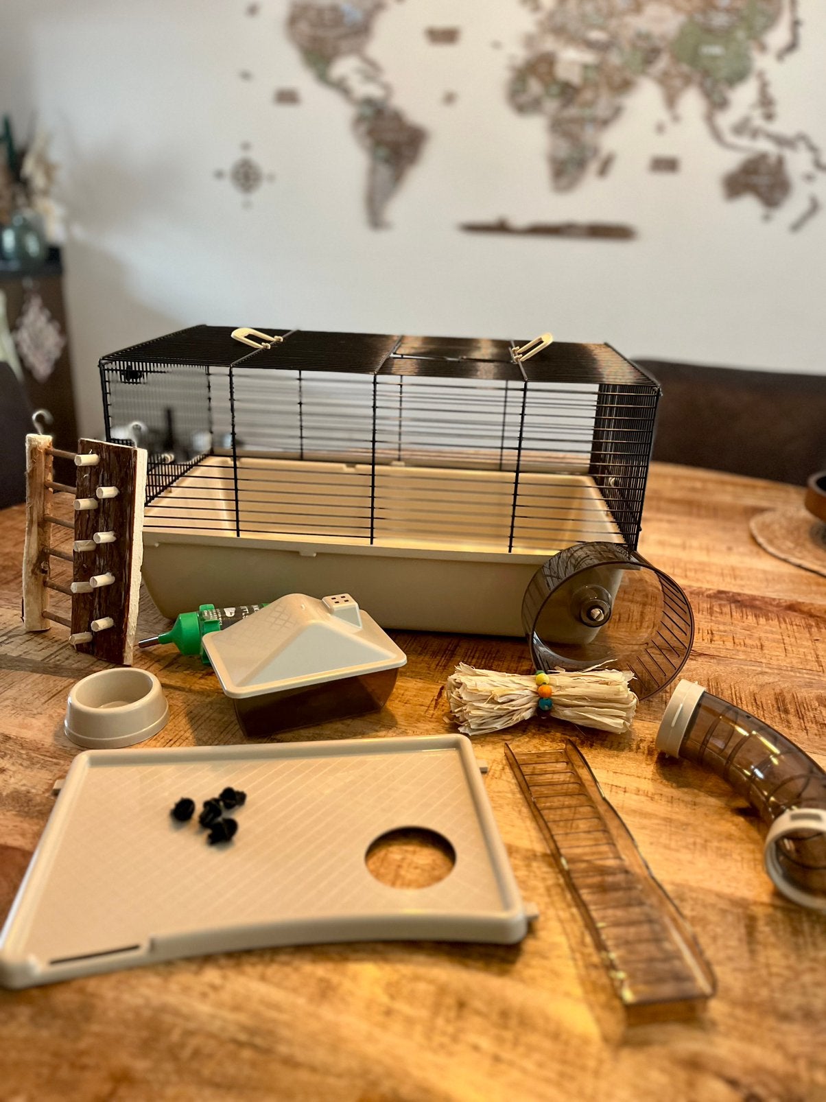 Hamsterkooi als nieuw! (slechts 2 weken gebruikt), Dieren en Toebehoren, Kooi, Minder dan 75 cm, Zo goed als nieuw, Hamster