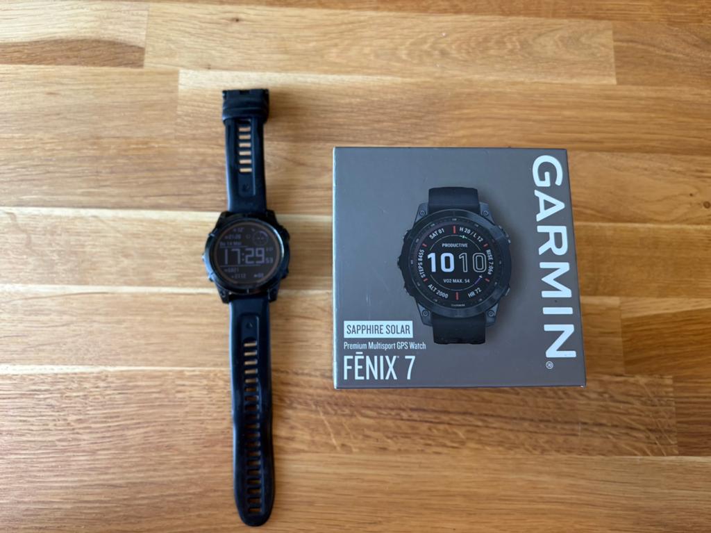 Garmin Fenix 7 Sapphire Solar 47mm, Zwart, Ophalen of Verzenden, Zo goed als nieuw, Waterdicht