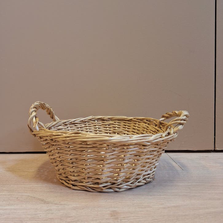 Decoratieve Rieten Mand met Handvatten (28 cm)
