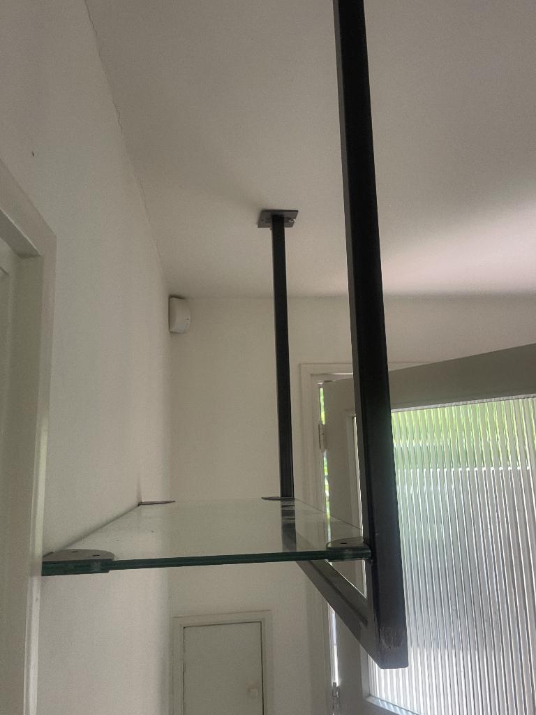 kapstok: van staal en glas, Huis en Inrichting, Woonaccessoires | Kapstokken, Gebruikt, 100 tot 150 cm, Metaal, Ophalen